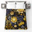 Couvre-lit matelassé fleurs jaunes toutes tailles-126079230