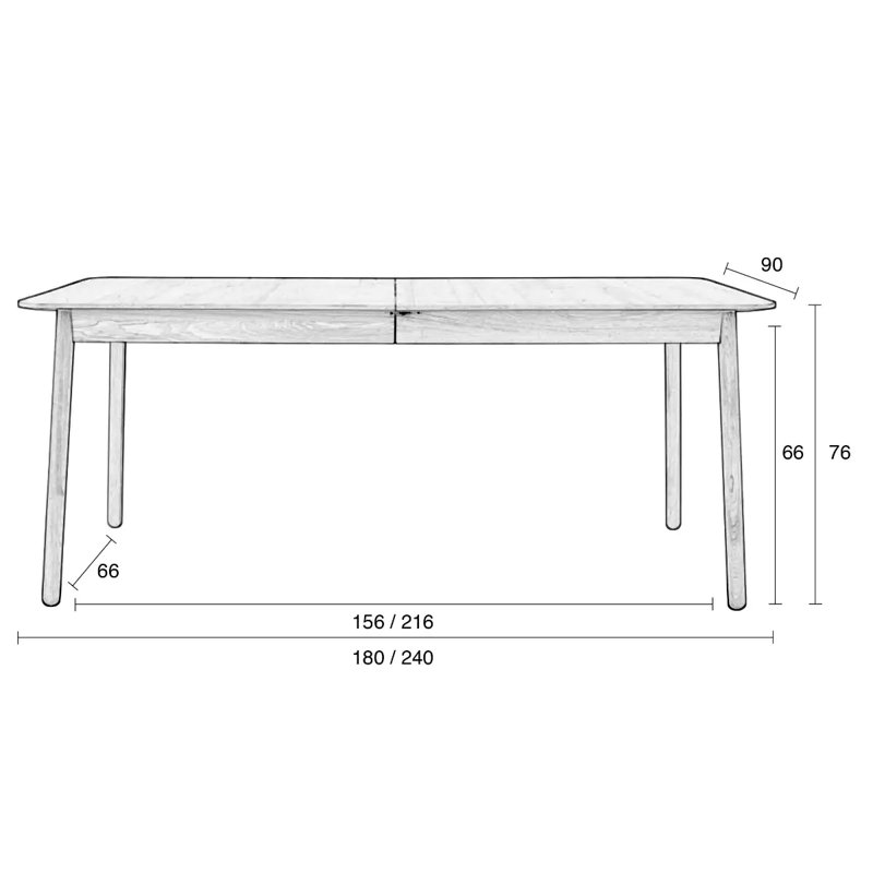 Glimps Dining Table, 30"H x 95"L x 35"W
