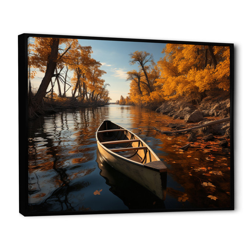 Canada River Rhapsody I sur toile, H 34 po x l 44 po x P 1,5 po, Cadre flottant noir