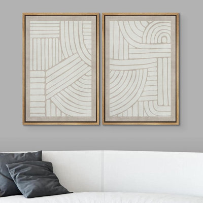 «Wood Tree Ring Gray Duo Wilderness», 2 pièces