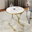 Petites tables d'appoint en marbre blanc Sophie