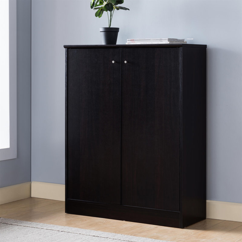 Armoire de rangement pour chaussures Dasheil, Cacao rouge