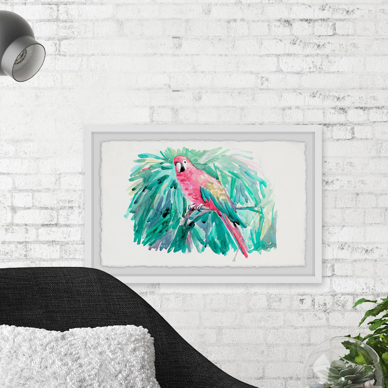 Pretty Parrot - Single Picture Frame Print, 41cm H x 61cm W