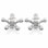 Paire de poignées à 5 rayons Strom Living P0475 avec boutons en porcelaine bronze huilé non laqué