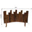 Bordure en bambou noir naturel 0,65 pi * 2 pi