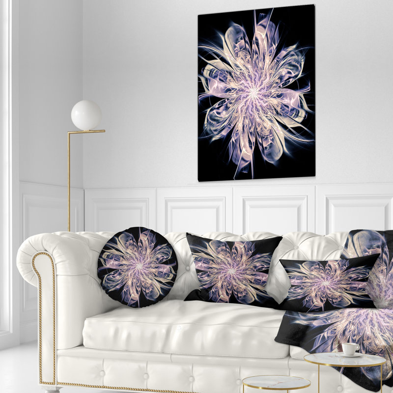 Coussin lombaire à fleurs floral fractal