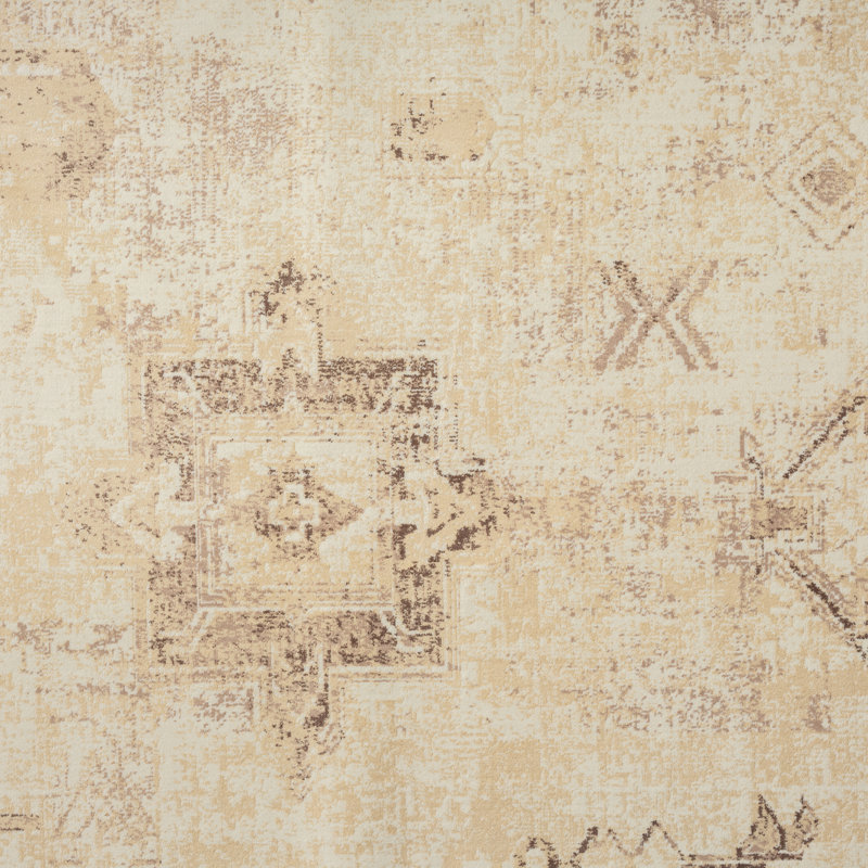 Machine Washable Traditional Vintage Beige/Ivory Waterproof Rug, Rectangle 2'8" x 3'10"