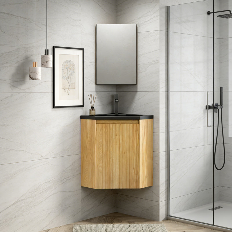 Wall-Mounted Triangular Bathroom Vanity