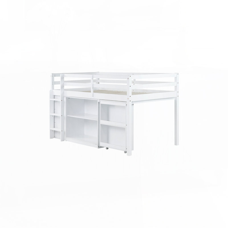 Latitude Run® Twin Loft Bed with ,Drawer Cabinet, Shelf - Wayfair Canada