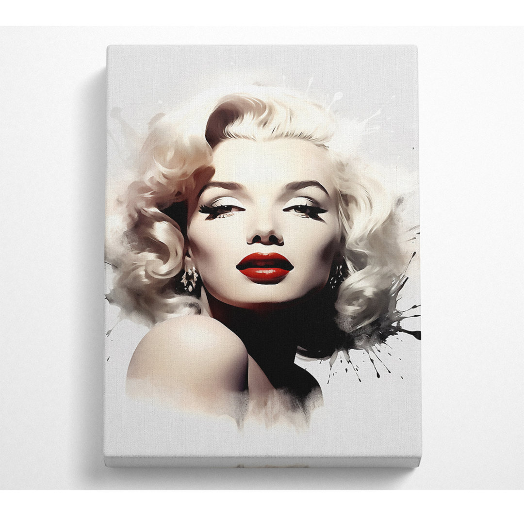 Marilyn Monroe Aquarell Splash - Kunstdrucke auf Leinwand