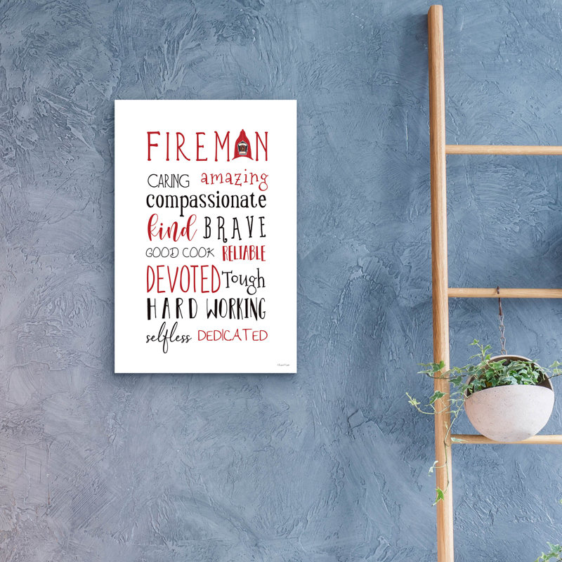 «Fireman» par Elizabeth Tyndall, art mural en verre acrylique, 16 po x 24 po, H 24 po x l 16 po
