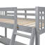 Lit mezzanine en bois avec échelle en L et 2 bureaux intégrés en L-1763919567