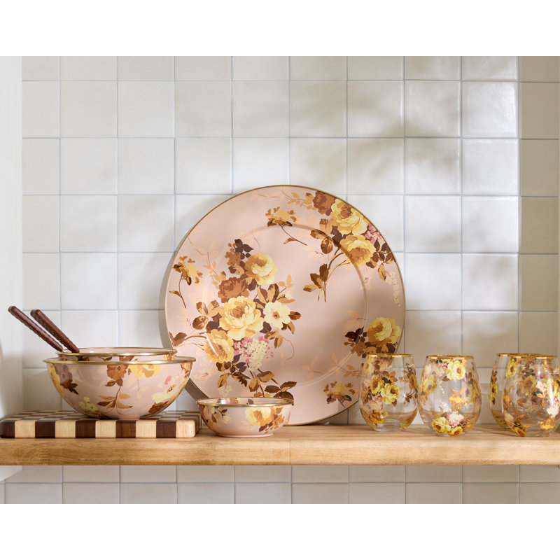 Wild Rose Serving Platter, Mauve