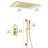 Camino 20"X14" Flush-Mount Rainfall Complete Shower System with Silde Bar and 64 Colors LED-110585269