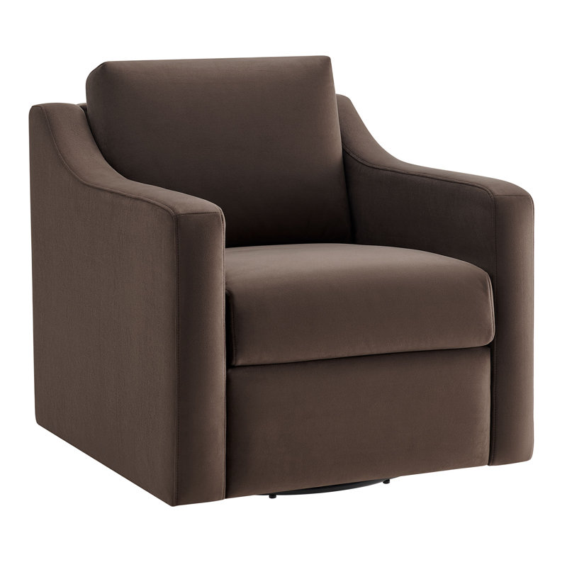 Liora Performance Velvet Armchair, Chocolate Velvet