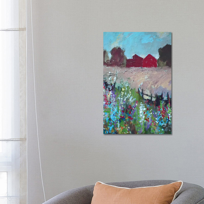 Two Barns 1 Piece Wrapped Canvas Painting, 66.04 cm H x 45.72 cm W x 3.175 cm D