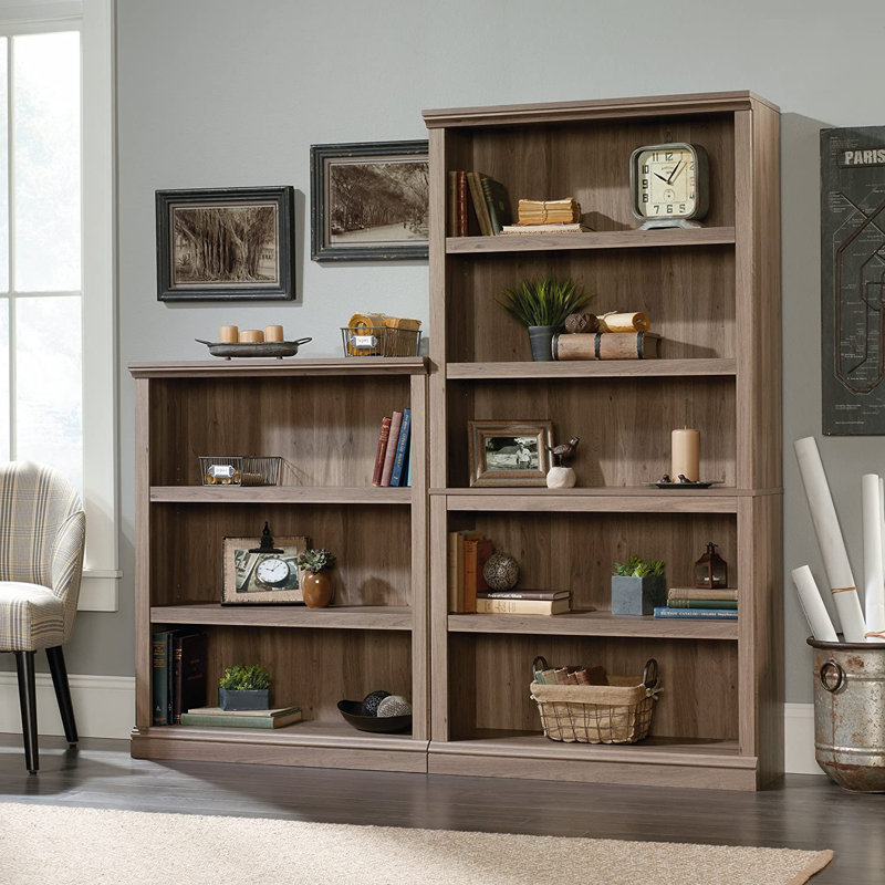 A sleek 5-shelf bookcase for organizing books and accessories in any room., Salt Oak