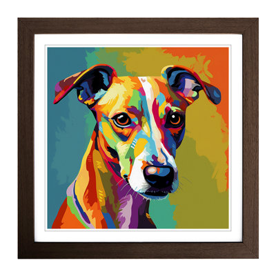 Whippet Pop Art No.1 - Framed Print