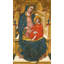 "Madonna and Child Enthroned" by  Master Of The Pesaro Crucifix - Gallery Wrap Canvas Wall Art-1257533643