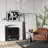 Modern Fireplace Mantelpiece - White, 29" Interior Width, Decorative Property, 45.25" Wide Exhibition Stand, Easy To Rinse, Falling, Electric Internal Element, Display Cleaning, Use