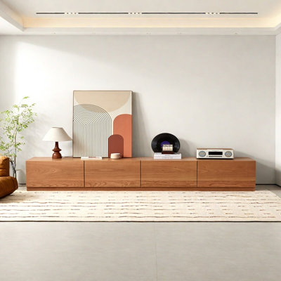 Meuble télé moderne en bois de cerisier minimaliste