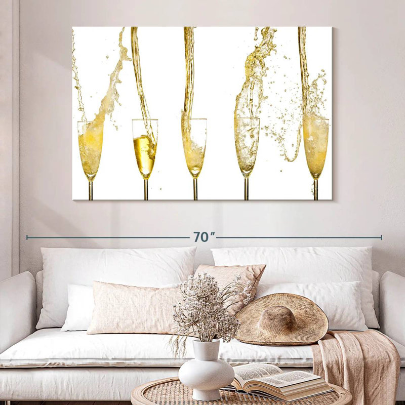Yarlin Champagne Streams, 34" H x 51" W