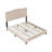 Upholstered Platform Bed with Tufted Velvet Headboard and Decorative Rivets, Modern Elegant Bed Frame-60350533-60350528