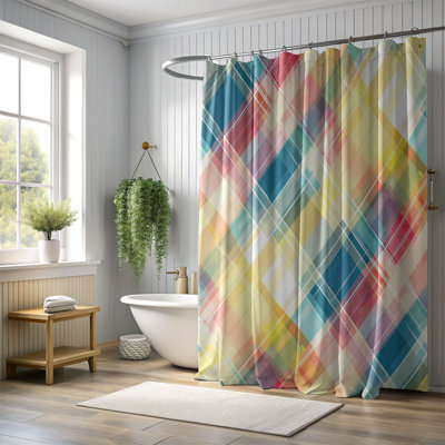 Rideau de douche Plaid Splash - Premium