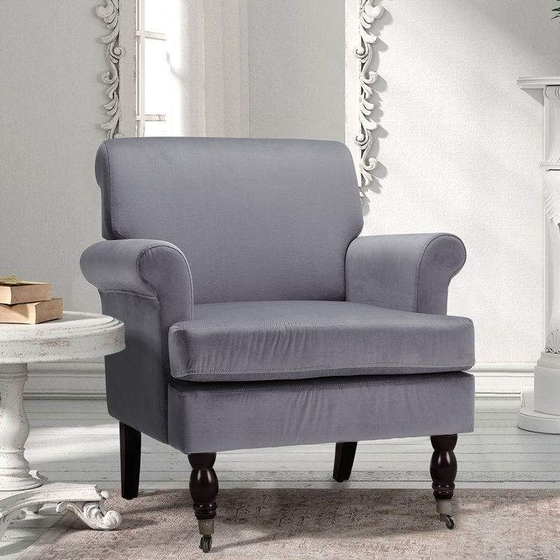 Nikep Upholstered Armchair, Grey