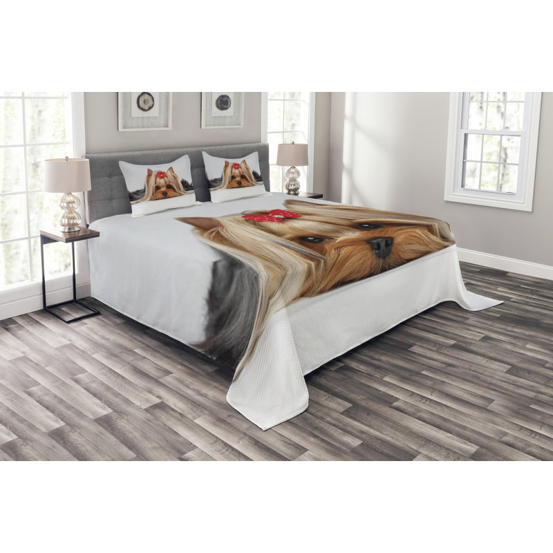 Aevah Brown Microfibre Bedspread Set, 220 x 264 cm
