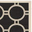 Tapis intérieur / extérieur noir / beige à motif géométrique Arneshia-20794309