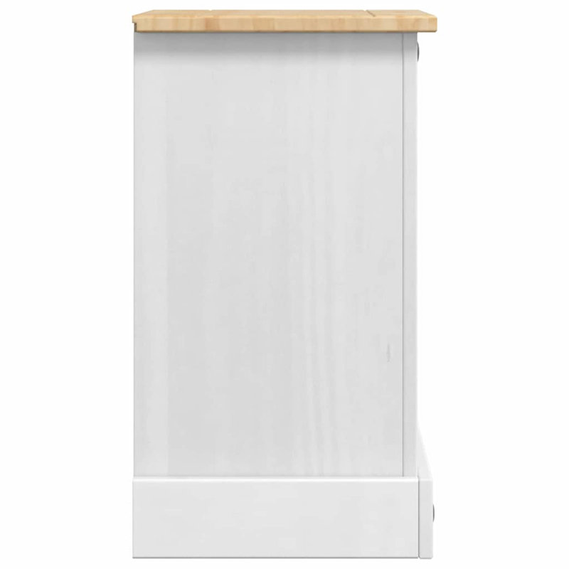 35cm W Solid Wood Bedside Table