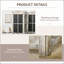 Paravent 4 panneaux pliable de style maison de campagne, écran d'intimité en bois portable avec tableaux noirs pour la maison et le bureau