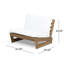 Louise Acacia Outdoor Armless Lounge Chair-986561439