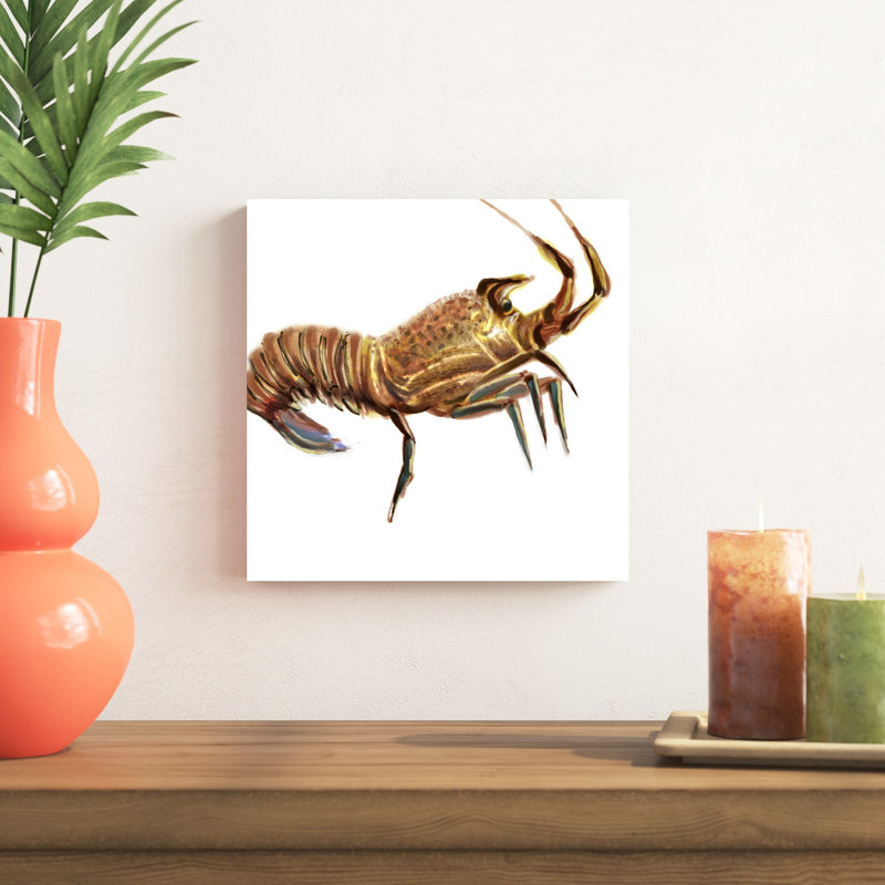 Homard illustré II, H 12 po x l 12 po x P 1,25 po