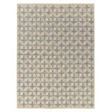 Scandinavian Rug In Blue, Greige Geometric Pattern By Rug & Kilim