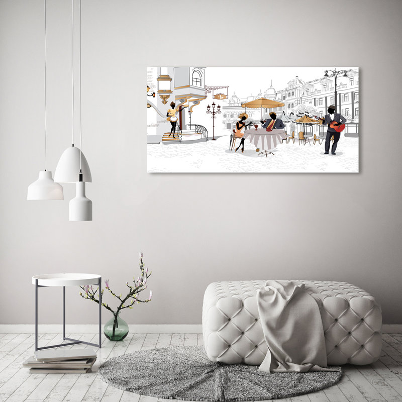 Café - Wrapped Canvas Print