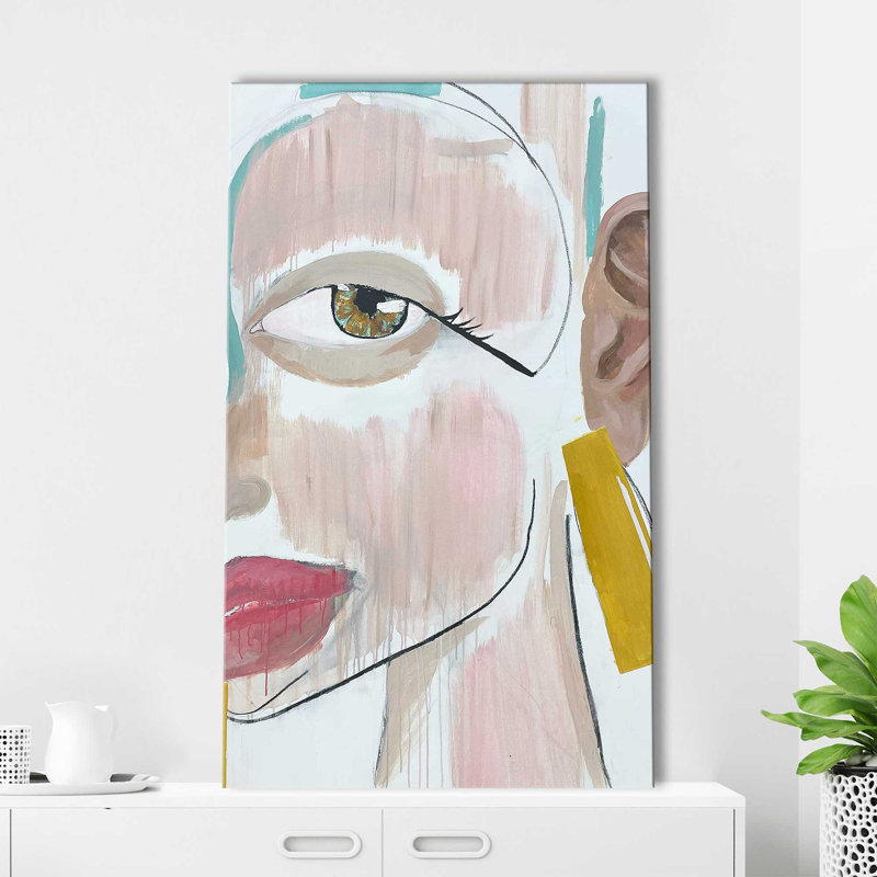 Miroir de but II (vertical) par Cassie Studios - Peinture, H 48 po x l 28 po x P 1,5 po, Toile tendue
