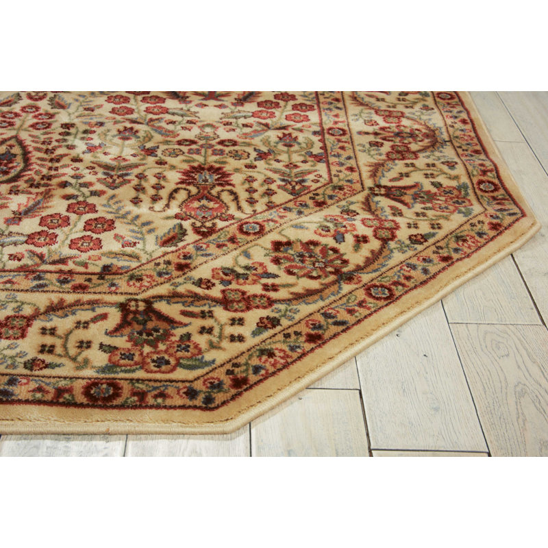 Tapis oriental ivoire / rouille Bayhills, Rectangle 9 pi 6 po x 13 pi