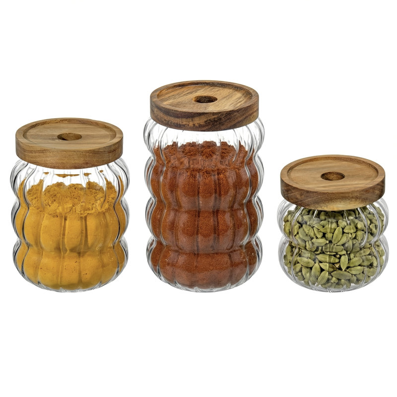 Ensemble de pots de cuisine en verre