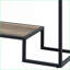 Chêne rustique & amp; Table basse noire avec rangement, structure en métal industriel, assemblage facile