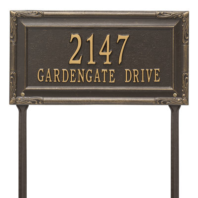 Plaque d'adresse sur 2 lignes Gardengate