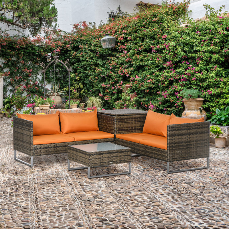 Annelijn 4 - Person Garden Lounge Set with Cushions