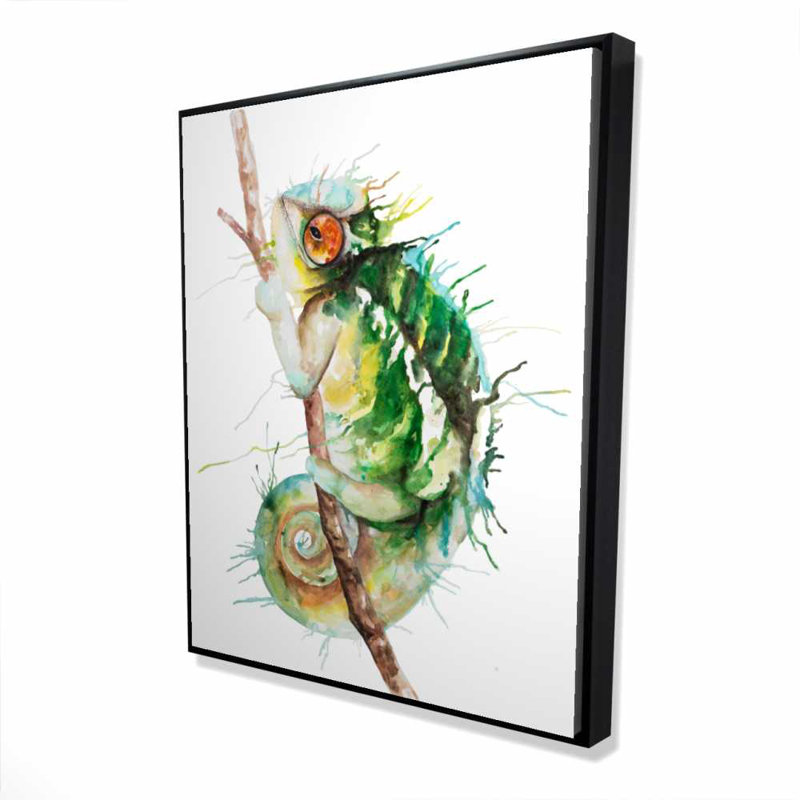  Chameleon - Framed Canvas Reptile Bedroom Decor
