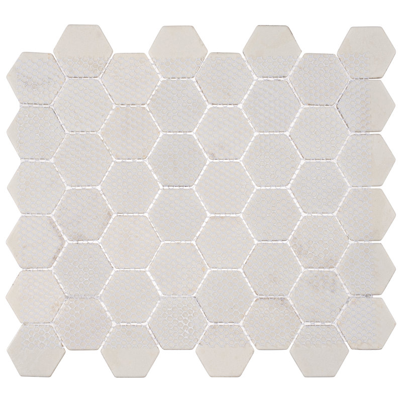 Terrain 2'' Hex Glass Mosaic Kitchen Backsplash, Bathroom, Shower, Wall and Floor Tile, Oslo