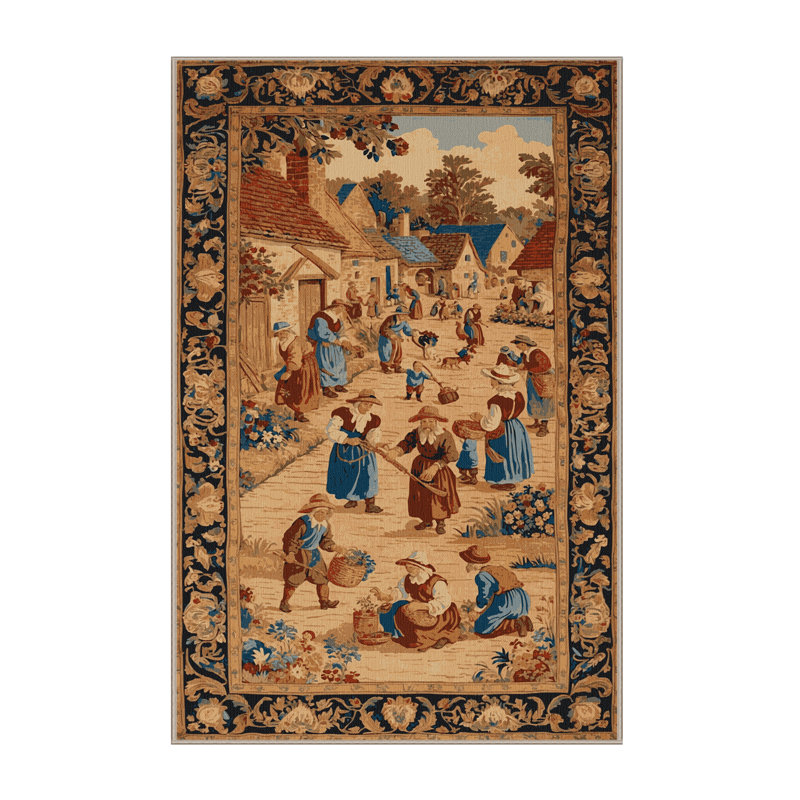 Tapis brun français lavable à la machine, Tapis de couloir 2 pi x 5 pi