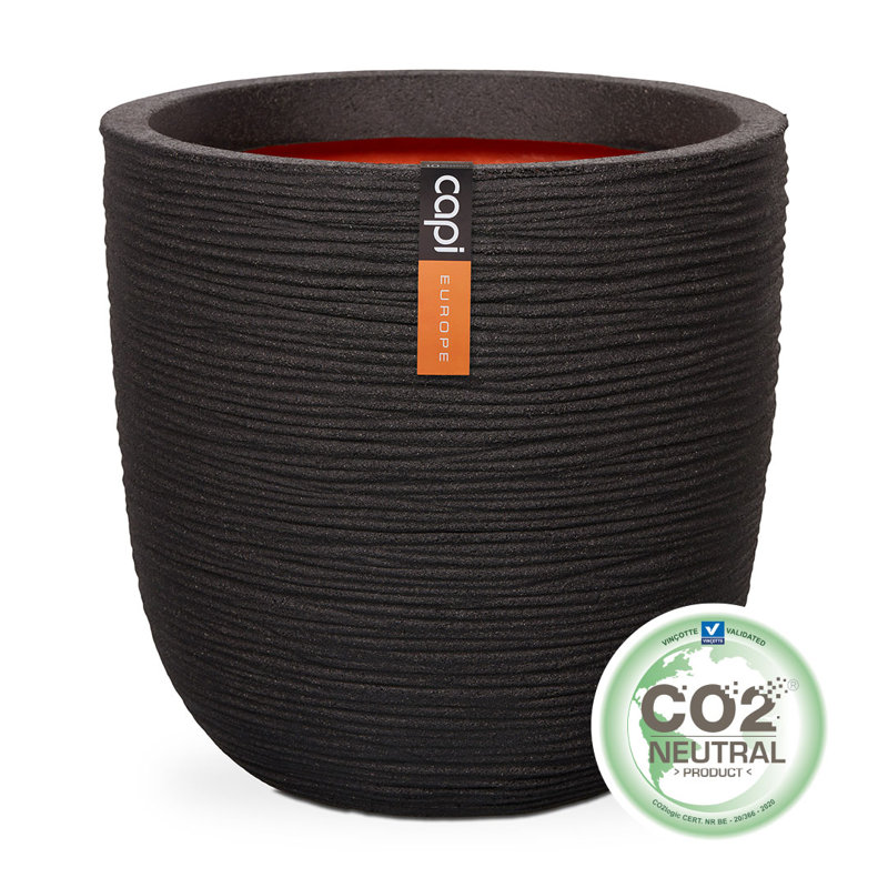 Pot Planter, 34cm H x 35cm W x 34cm D, Black