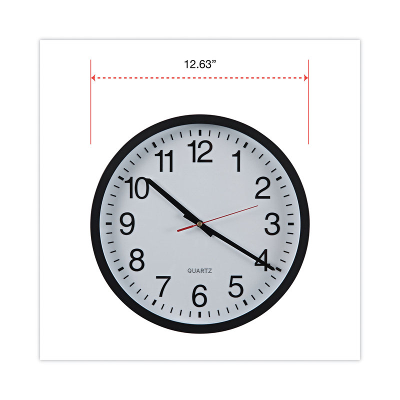 Classic Black and White 12.63" Analog Wall Clock