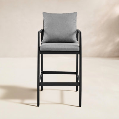 Gerri Aluminum Outdoor Stool with Cushion