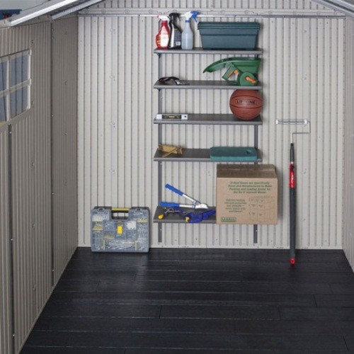Breashears 11 ft. W x 26 ft. D Plastic Metal Sliplap Steep Slope Garden Shed